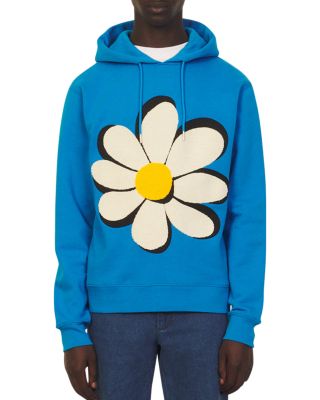 Sandro H21 Cotton Blend Daisy Print Regular Fit Hoodie Bloomingdale s