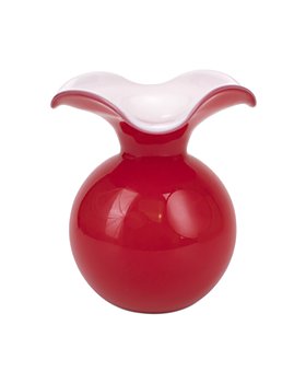 VIETRI - Hibiscus Glass Red Medium Vase