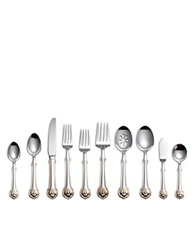 Wallace - Napoleon Bee Gold Accent 45 Piece Flatware Set, Service for 8