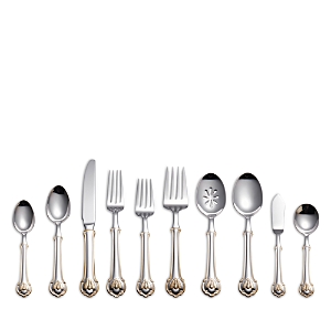 Wallace Napoleon Bee Gold Accent 45 Piece Flatware Set, Service for 8 (730936061904 Home) photo