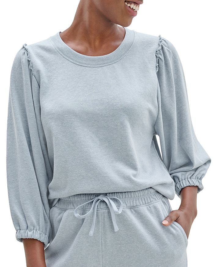 Bella Embroidered Bubble Sleeve Top main image 1