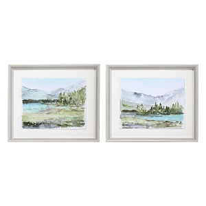 Uttermost Plein Air Reservoir Watercolor Prints, Set Of 2 In Multi