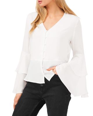 white blouse evening wear