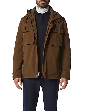 ANDREW MARC ZENITH WAXED HOODED SHIRT JACKET,MM1AC704