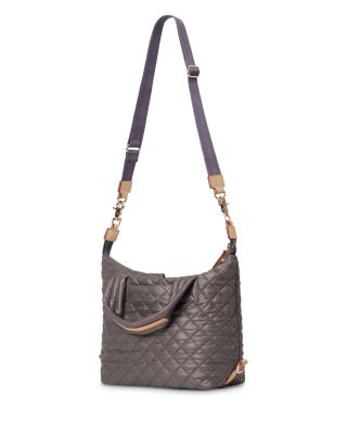 Small Quilted Nylon Sutton Deluxe Top Handle Bag 