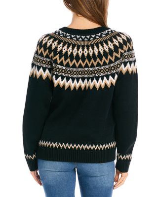 brown fair isle sweater women's