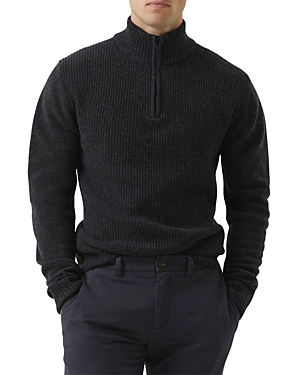 Rodd & Gunn Charlestown Quarter Zip Sweater In Coal