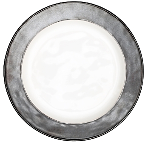 Photos - Plate Juliska Pewter Stoneware Round Side  White/Pewter KP0392