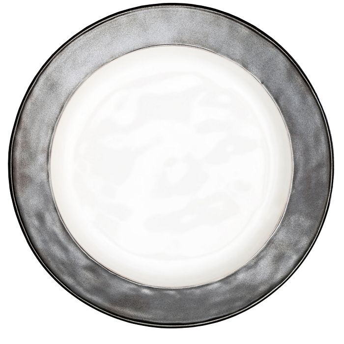 Shop Juliska Pewter Stoneware Round Side Plate In White/pewter