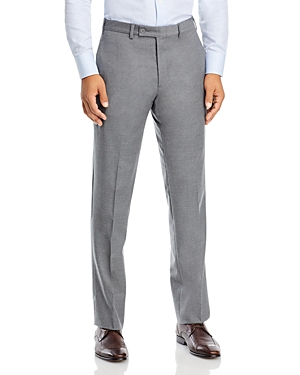 The Men's Store At Bloomingdale's Wool Flannel Trousers - 100% Exclusive In Light Gray