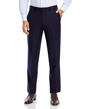 The Men's Store At Bloomingdale's Wool Flannel Trousers - 100% Exclusive In Navy
