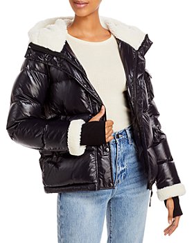 Bloomingdales Women Clothing Jackets Puffer Jackets Glossy Puffer Coat 