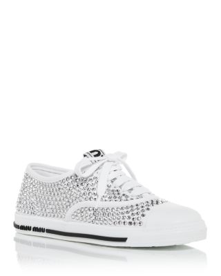 miu miu rhinestone sneakers