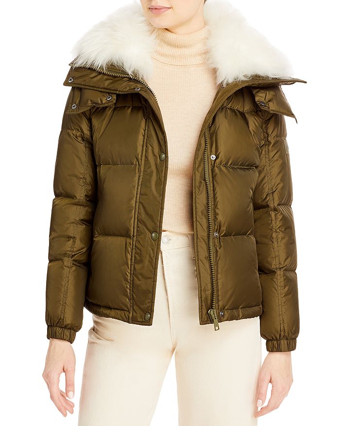 Yves Salomon Shearling Trimmed Down Puffer | Bloomingdale's