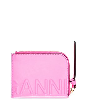 GANNI - Recycled Leather Zip Around Card Holder
