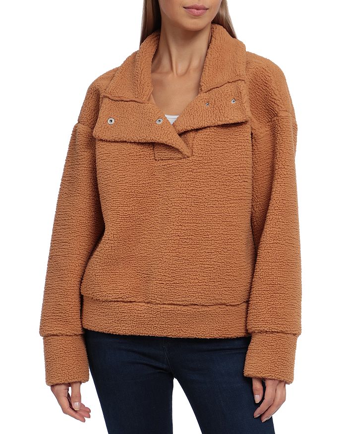 Faux sales sherpa pullover