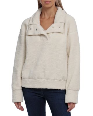 faux sherpa pullover