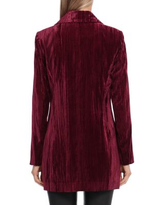 burgundy velvet jacket womens