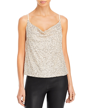 Endless Rose Sequins Cowl Neck Camisole In Ivory