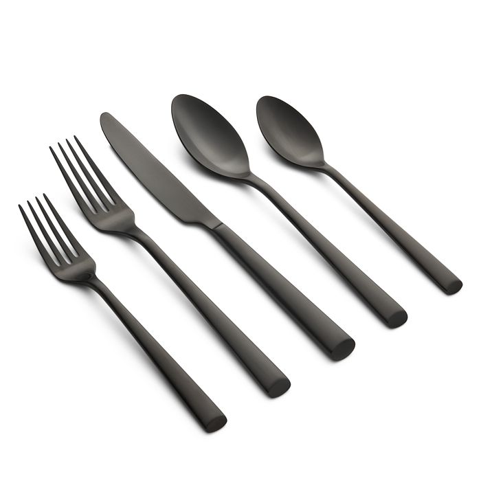 Cambridge Silversmiths Lorenn Black Satin 20-Piece Flatware Set, Service for 4