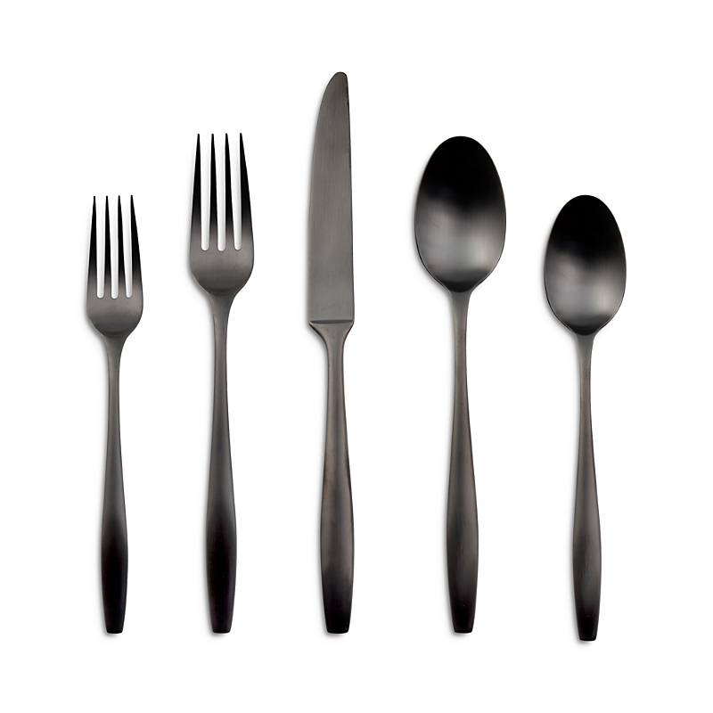 Cambridge Silversmiths Katerina Satin 20 Piece Flatware Set In Black