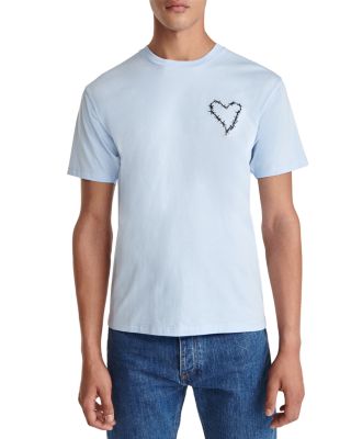 Palm Angels White Pin My Heart T-Shirt Palm Angels