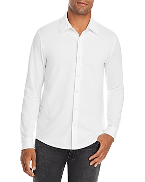 Michael Kors Slim Fit Linen Shirt In White