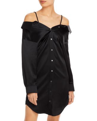 Off-the-Shoulder Shirt Dress Bloomingdale's
