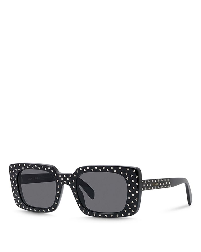 CELINE Studded Rectangular Sunglasses, 51mm | Bloomingdale's
