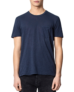 Zadig & Voltaire Stockholm Short Sleeved T-shirt In Navy