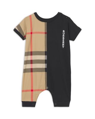 Burberry - Unisex Check Panel Romper - Baby