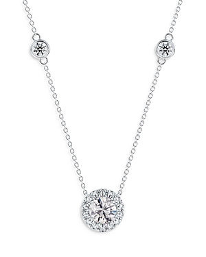 De Beers Forevermark Center of My Universe Halo Pendant Necklace with Diamond Accents in Platinum, 0.70 ct. t.w.