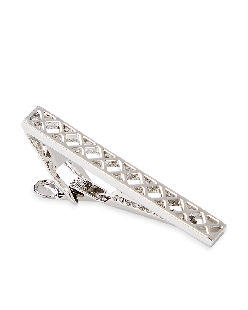 Link Up Laser Cut Short Tie Bar In Silver