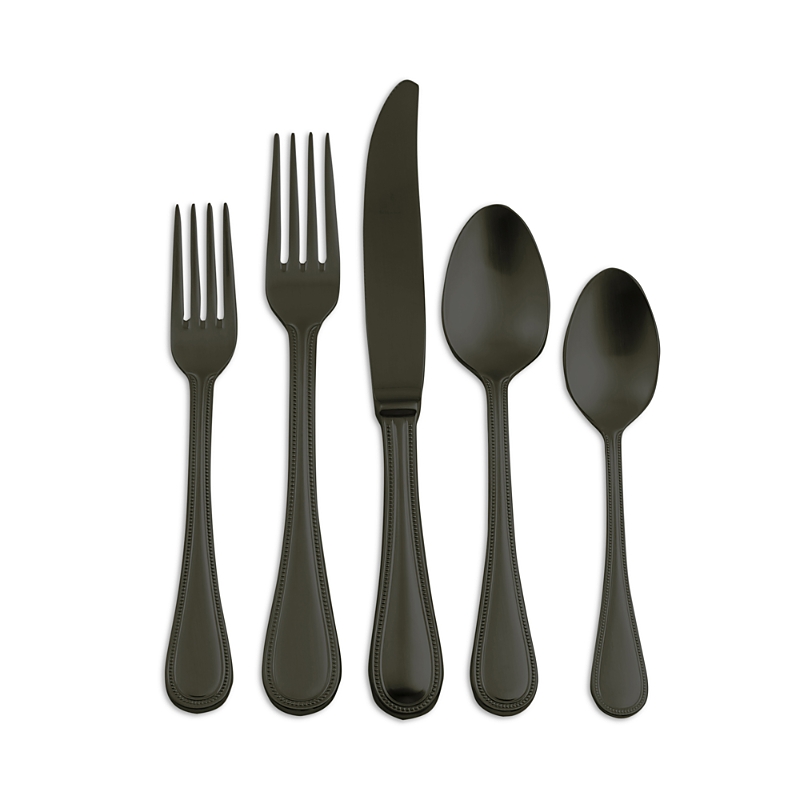 Mepra Perla Oro Nero 5-piece Place Setting In Hemotite