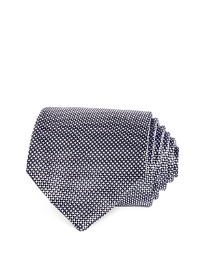 The Men's Store At Bloomingdale's Micro Grid Silk Classic Tie - 100% Exclusive In Black/white