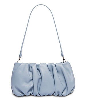 Staud Bean Small Leather Handbag In Tile Blue