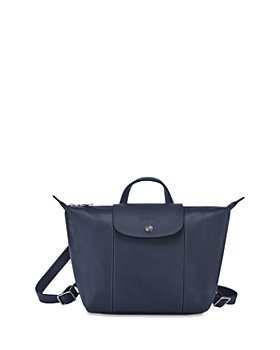 Longchamp Lm Cuir Large Tote Lagoon Blue Bag Leather Handbag Purse Logo New