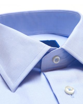 Dobby Weave Trim Fit Dress Shirt
