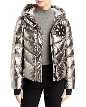 Ralph Lauren Polo Sport Metalic Silver Down Puffer Jacket Faux Fur Hood XL