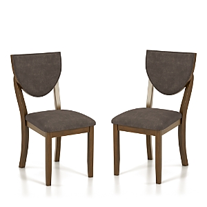 Sparrow & Wren Elhan Side Chair, Set Of 2 In Dark Brown