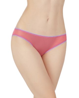 On Gossamer Mesh Hip Bikini In Pink Lemonade