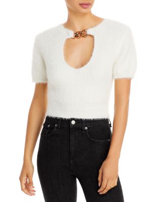 fuzzy knit top