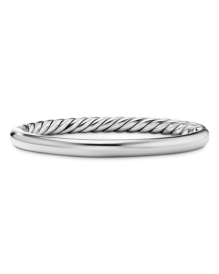 David Yurman - Sterling Silver Sculpted Cable & Smooth Bangle Bracelet
