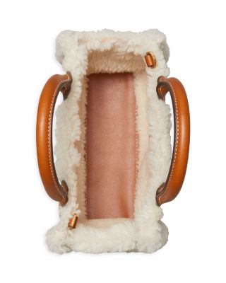セール☆Tory Burch BLAKE SHEARLING MINI SHOPPER Tory Burch Blake Mixed Material Mini Shopper - Walmart.com