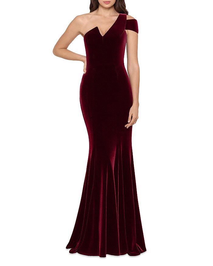 AQUA Velvet One-Shoulder Gown - 100% Exclusive | Bloomingdale's