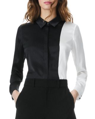 Alice + Olivia shops Willa feminist button down shirt XS