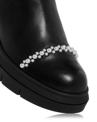 Stuart Weitzman Women's Norah Demi Pearl Embellished Chelsea