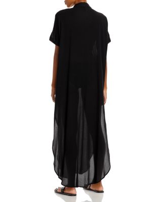 Button Front Maxi Swim Cover-Up - Exclusive