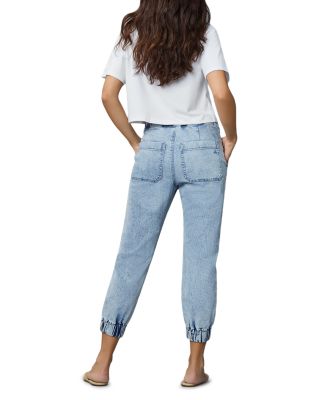 denim track pants womens