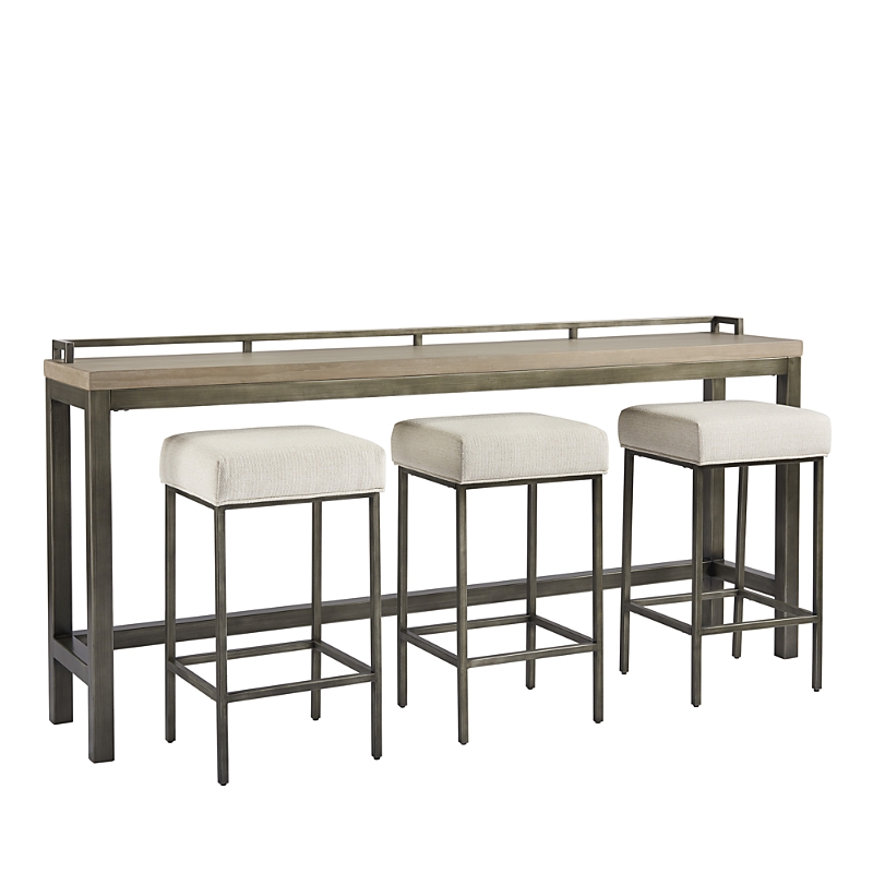 Universal Bloomingdale's Mitchell Console And Stool Set In Greystone Finish